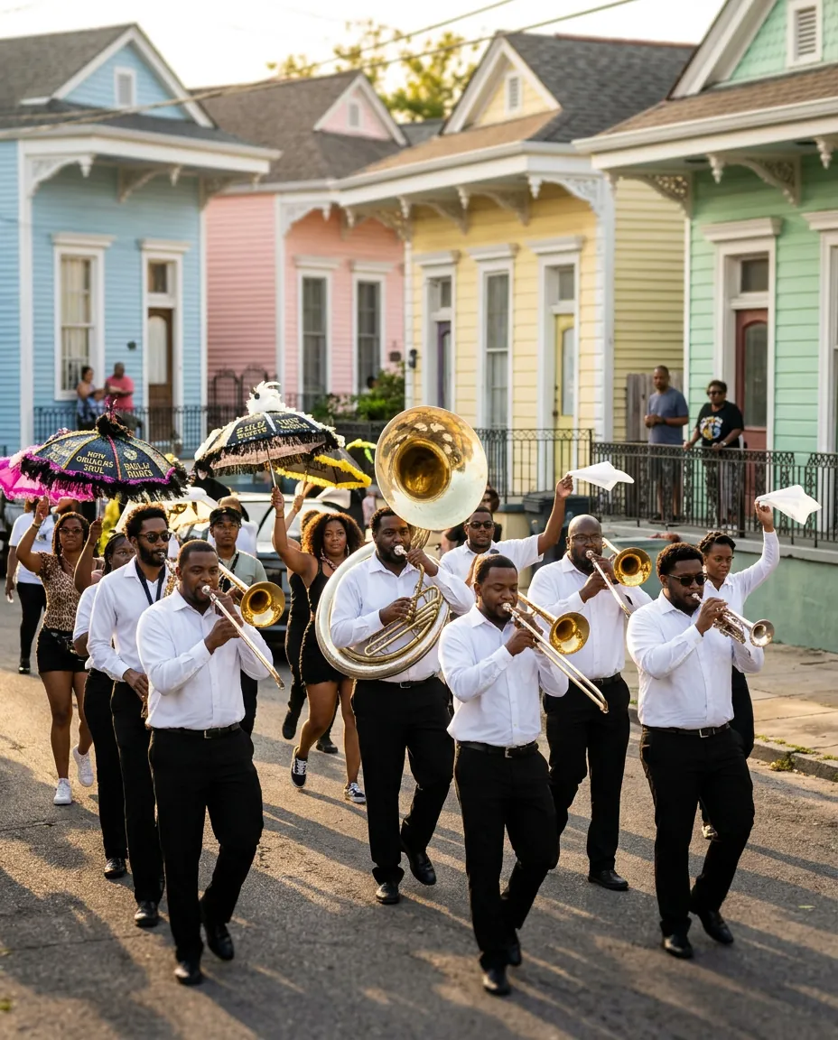A second line rolls through the neighborhood